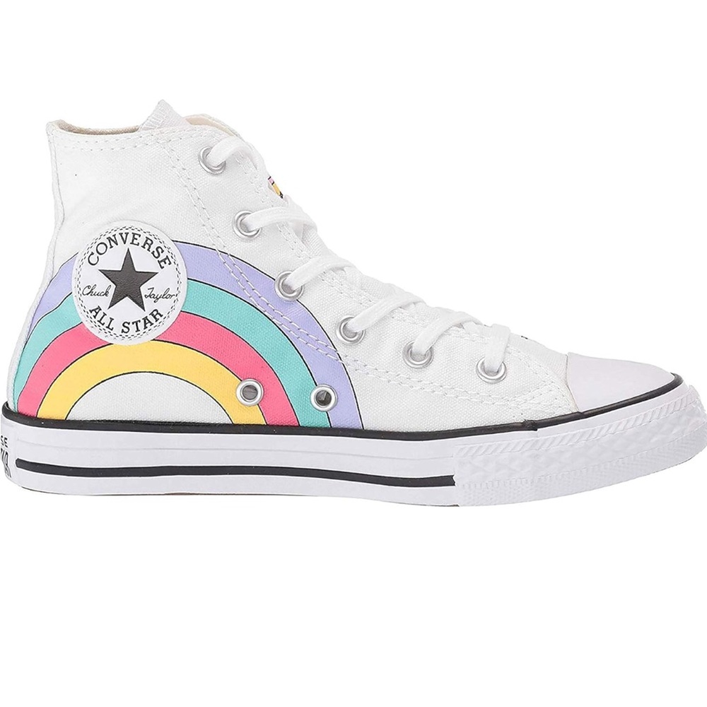 Converse Chuck Taylor All Star High-Top Rainbow Unicorn Junior Shoes